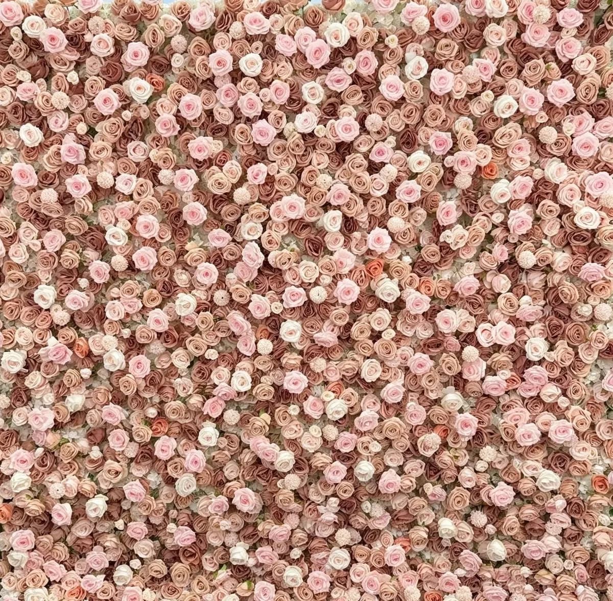 The Darling Floral Wall in blush, mauve and ivory roses
